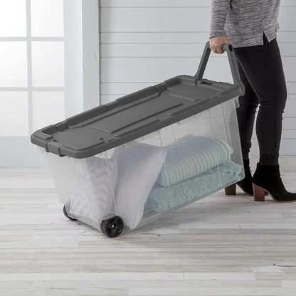 Extra Large Storage Bin, 40 Gallon Wheeled Plastic Storage Container - Image 5