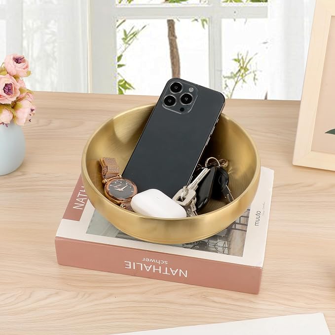 7.4 Inches Key Bowl for Entryway Table Decorative Bowl Key Dish for Organizing - Image 2