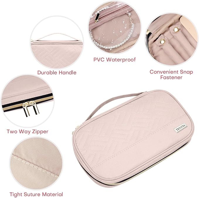 Jewelry Travel Case Organizer for Necklaces, Soft Sided - Image 4
