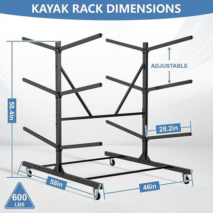 Kayak Storage Rack, Heavy Duty Freestanding Kayak Rack - Image 2
