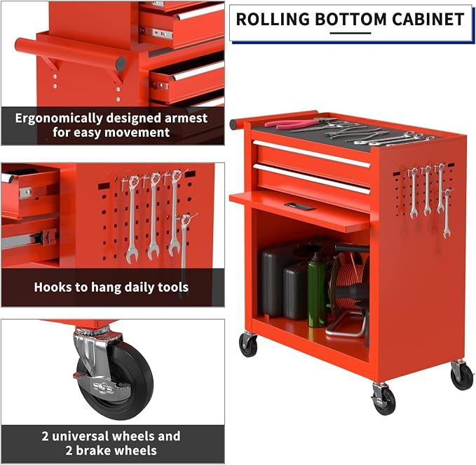 8-Drawer High Capacity Rolling Tool Box - Image 4