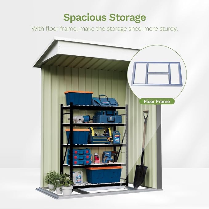 Patiowell 5x3 FT Outdoor Storage Shed - Image 3