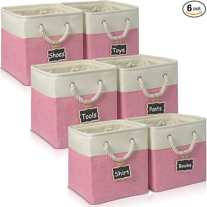 13 Inch Cube Storage Bins, Fabric Storage Cubes by Storageexperts