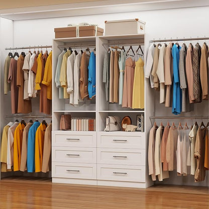 Closet System with Drawers, closet organizer system, 2 Sets 4-15FT | 6 Wooden - Image 4