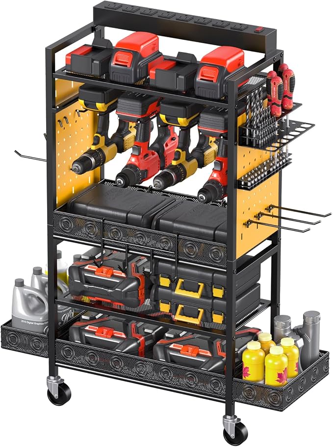 CCCEI Garage Power Tools Organizer Cart by CCCEI