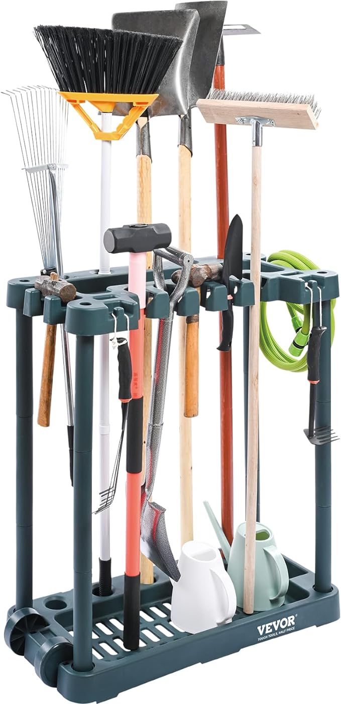VEVOR Garden Tool Organizer, 10 Slots, Yard Tool Tower Rack by VEVOR