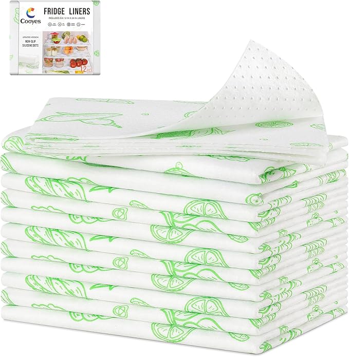 Cooyes Refrigerator Drawe Liners Super Absorbent Fridge Bin Mats Keep Produce by Cooyes