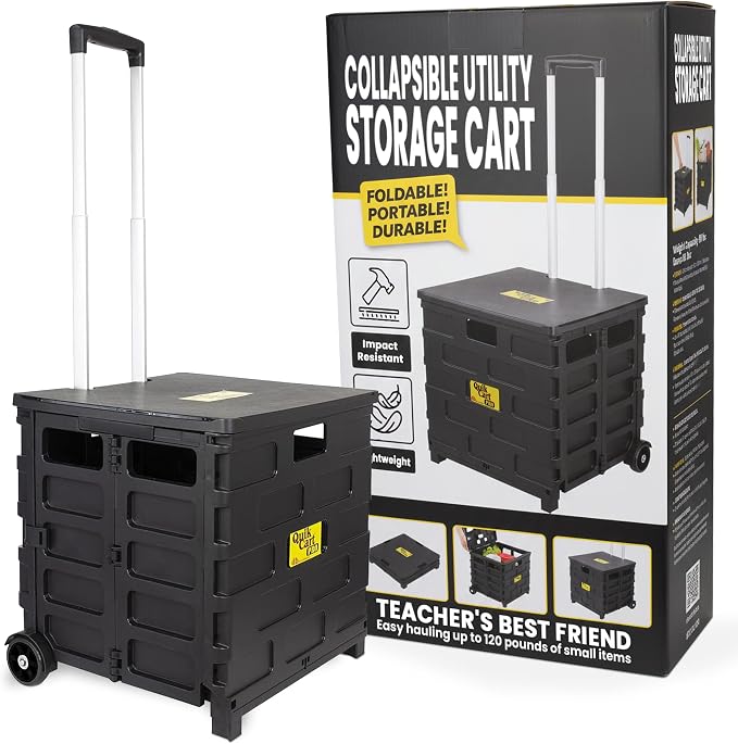 dbest products Quik Cart Pro Wheeled Rolling Crate Teacher Utility by dbestproductsInc
