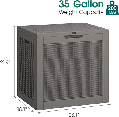 Outdoor Storage Box, Resin Deck Boxes Indoor and outdoor, Waterproof Storage - Image 2