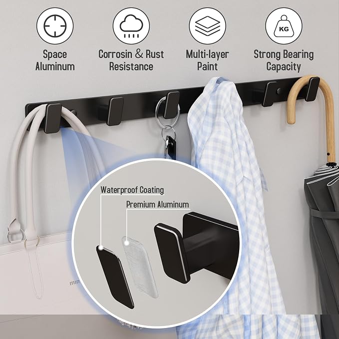Coat Hook Wall Rack Hanger - Image 3