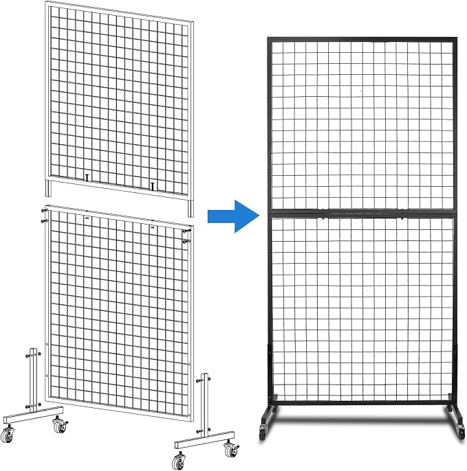 Grid Wall Panels, 2 Packs 3'x 6' Grid wall Panels Stand - Image 3