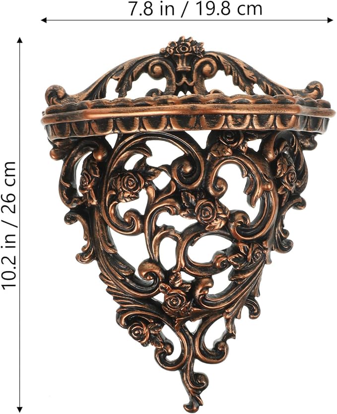 European Style Wall Mounted Storage Shelf 10.23X7.79X3.93In Floating Decorative - Image 3