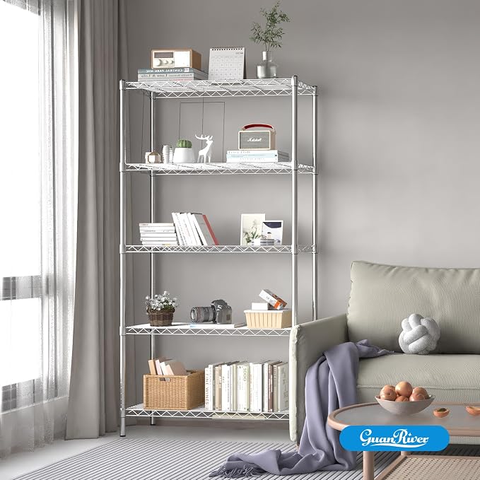 Guan River 5-Shelf Adjustable Metal Wire Shelving, Sturdy and Durable, Storage - Image 2