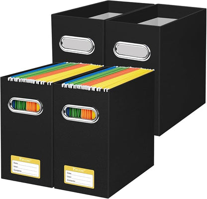 BALEINE File Organizer Box, Cardboard File Folder Organizer by BALEINE