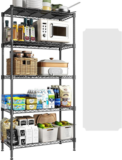 72" H Storage Shelves 5 Tier Wire Shelving by RackBro
