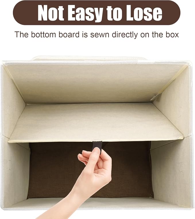 Large 17" 42 Quarts Collapsible Stackable Storage Bins - Image 4