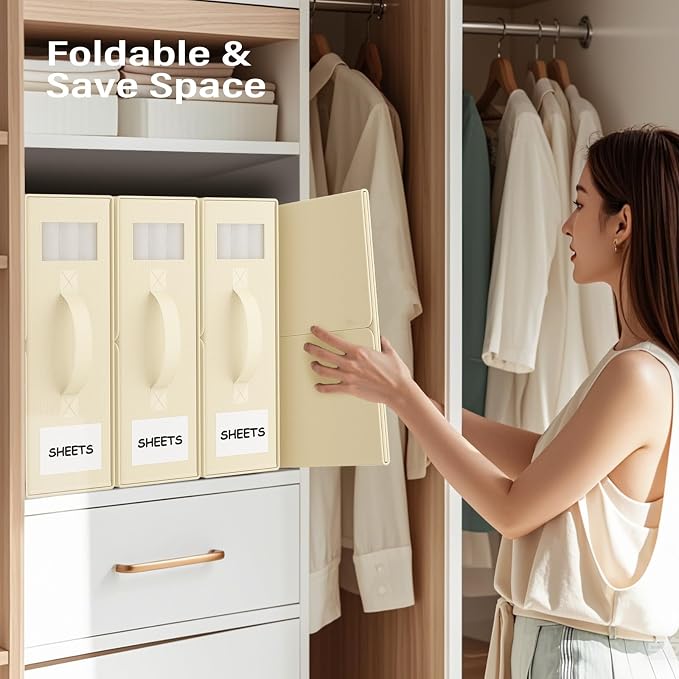 Foldable Bedding Organizer, Fabric Storage Bins - Image 4