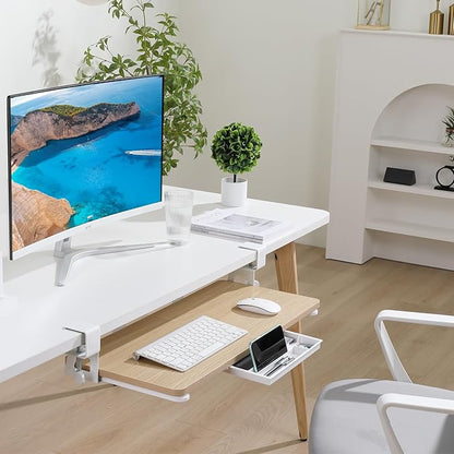 ETHU Keyboard Tray Under Desk, 26.77" X 11.81" Large Size Keyboard Tray - Image 3