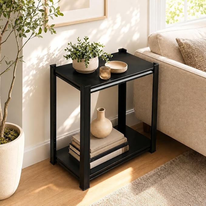 2-Tier Heavy Duty Metal Bookshelf, 1000LBS Adjustable Industrial Bookcase by BEESTMUEBLE