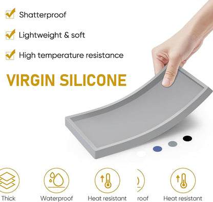 EG-SIPRO High-Grade Thickened Silicone Rectangle Bathroom Vanity Tray - Image 4