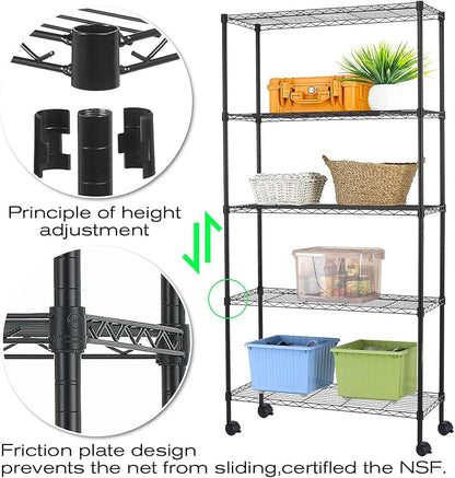 NChanmar 5-Tier Wire Shelving Unit Storage Shelves - Image 6