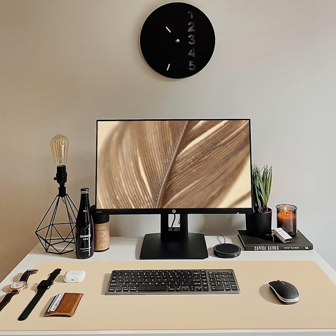 Leather Desk Pad, Mouse Pad, Non-Slip Desk Protector Mat, Leather Desk Blotter - Image 2