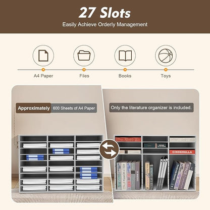 Mail Sorter Organizer, 27 Compartments Mailbox - Image 3