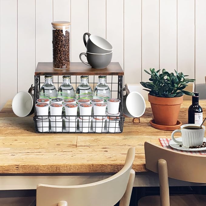 Wawocs Fruit Basket for Kitchen Counter, Fruit Bowl Stackable Wall Mounted - Image 7