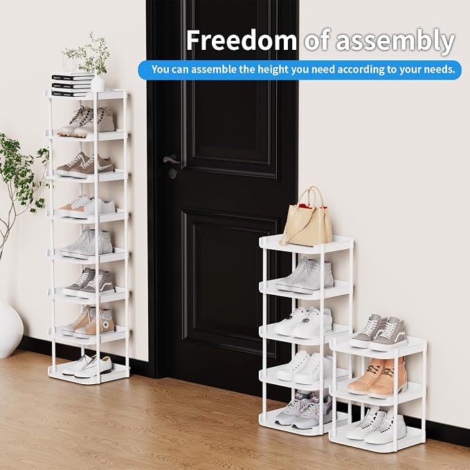 Narrow Shoe Storage Rack, Compact Single Shoerack Stand - Image 4