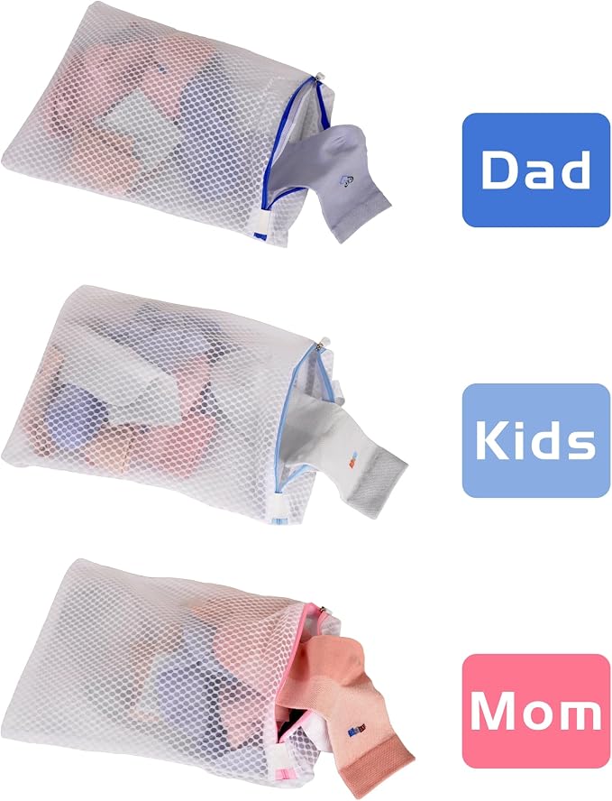 3 PACK Hanging Mesh Laundry Bags - Image 3