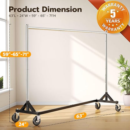 HOKEEPER Commercial Z Base Garment Rack Hold 500LBS Heavy Duty Clothing Rack - Image 7