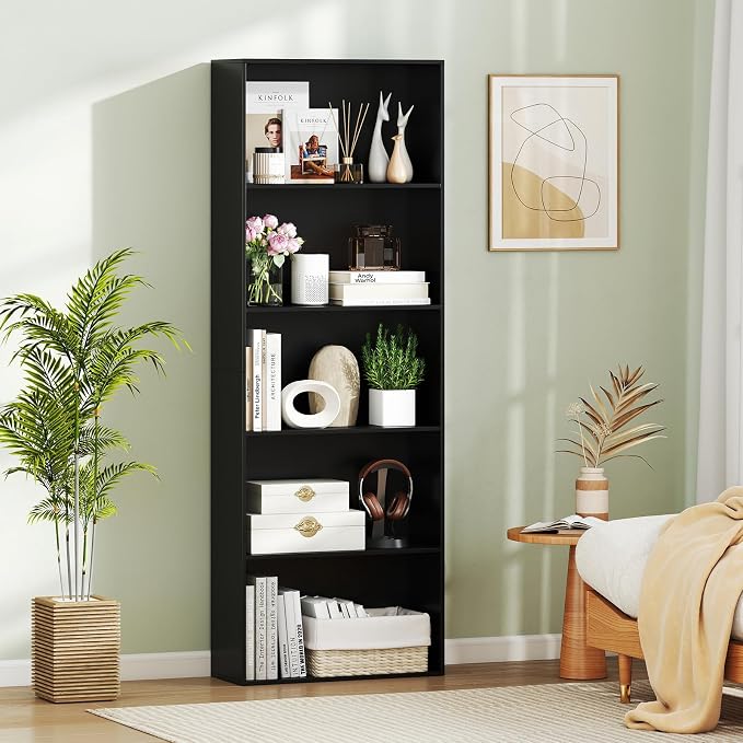 Giantex 5-Tier Bookshelf, Freestanding Bookcase - Image 2