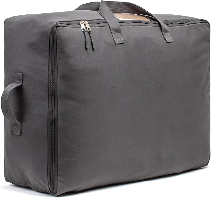 Soft Canvas Storage Bags with Zipper. Thick Breathable by VeraMia