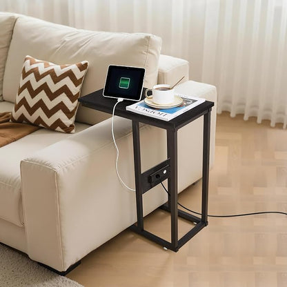 VECELO C Shaped End Side Table - Image 8