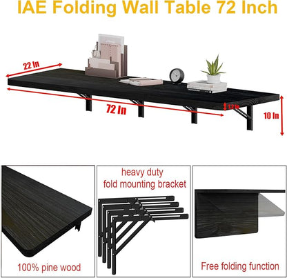 IAE Floating Wall Mounted Folding Table Desk - Image 2
