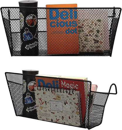 2 pcs Hanging metal mesh bedside storage basket， student dormitory bed storage - Image 6