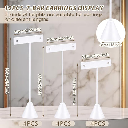 Marsui 12 Pcs Earring Display Set T Bar Earring Display Stand - Image 2