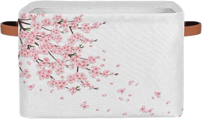 Basket Storage Bins Japanese Cherry Blossoms Rectangle Cube Basket Box Kids by Pardick