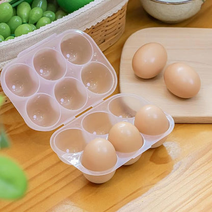 6 Grid Eggs Holder Container, Portable Tray Egg Grid Storage Container - Image 2