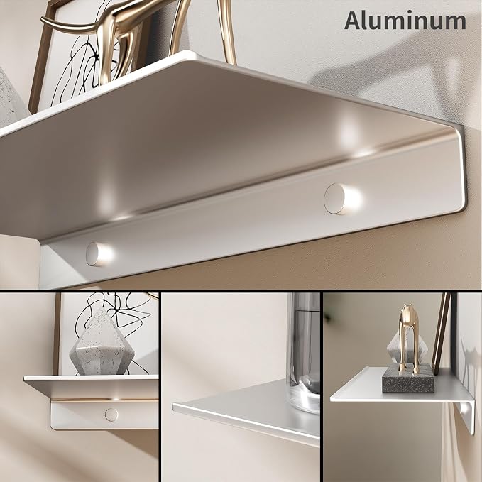 Danpoo 12 inch Metal Wall Shelf Small Floating Shelf - Image 6