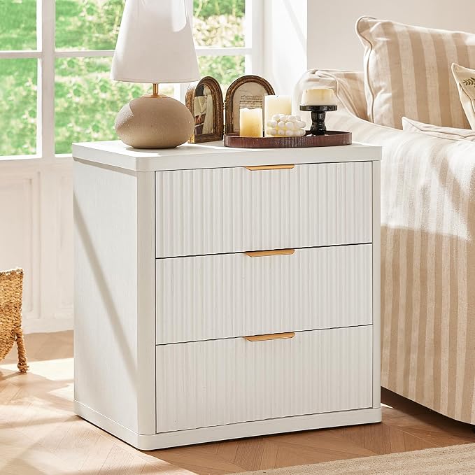 LEYAOYAO 23" Wide Fluted Farmhouse Night Stand Set of 2 - Image 5