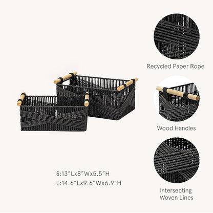 LA JOLIE MUSE Wicker Storage Baskets - Image 5