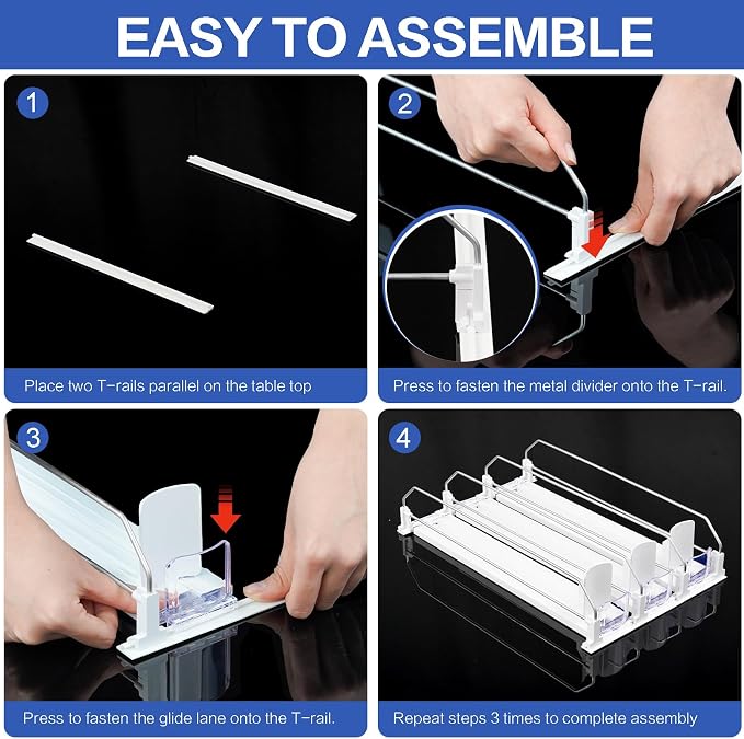 Drink Organizer for Refrigerator, Automatic Pusher Drink Dispenser for Fridge - Image 4