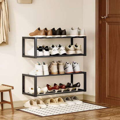 Homeiju Hanging Shoe Organizer, 2 Pack Wall Mounted Shoe Rack Holds 12 Pairs - Image 2