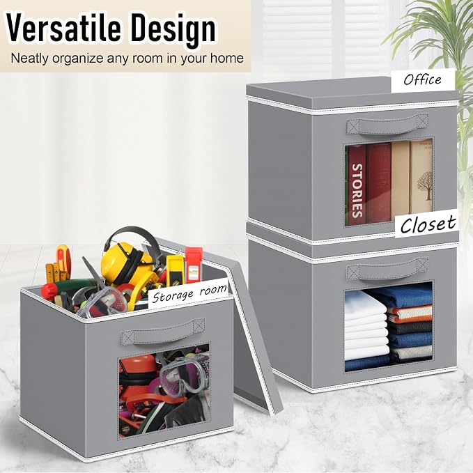 Threehoney 10 Pcs Fabric Storage Cubes - Image 4