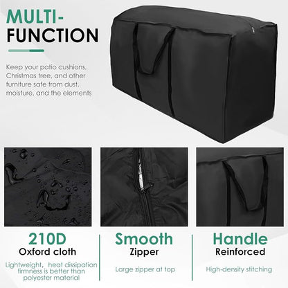 4 Pack Outdoor Cushion Storage Bag Large Storage Bags - Image 3
