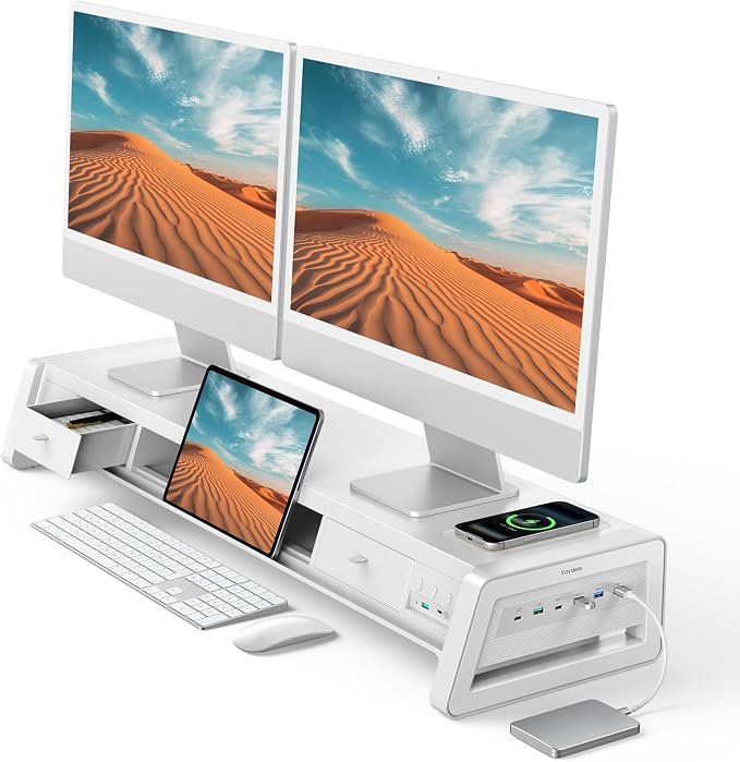 Vaydeer All-in-One Dual Monitor Stand Riser by Vaydeer
