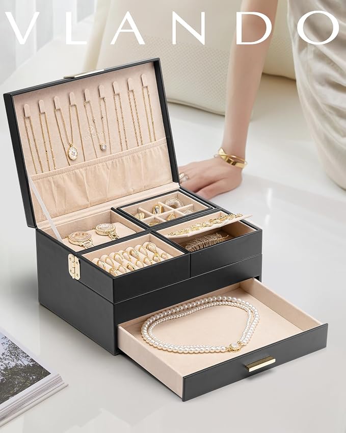 Vlando 3 Layer Jewelry Box - Image 6