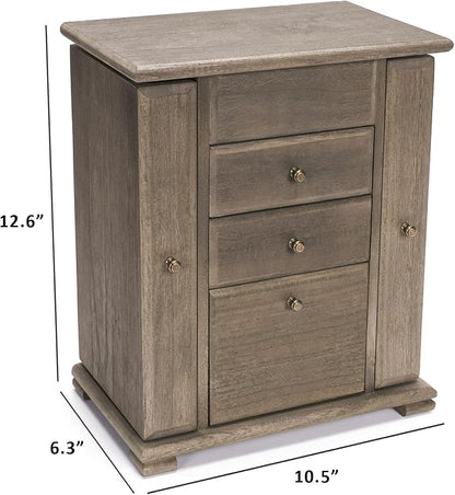Emfogo Jewelry Box for Women, Rustic Wooden Jewelry Boxes & Organizers - Image 7