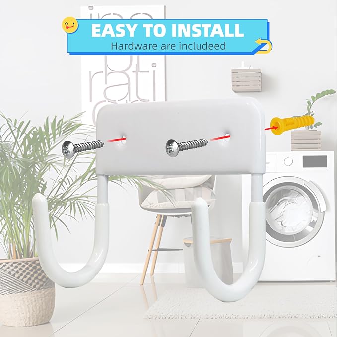 BiJun Ironing Board Holder Wall Mount, Ironing Board Hanger - Image 6